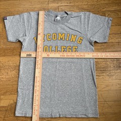 Vintage 90s Lycoming College Shirt Gray Cotton Rayon Size Small