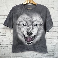 3D Tees by The Mountain Gray Wolf Short Sleeve T-Shirt Size XL