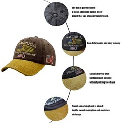250th US 1776-2026 Anniversary Cap, Embroidered Adjustable Patriotic Baseball…