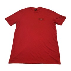 Vintage Oakley Graphic T Shirt Red Medium