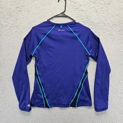 Champion Double Dry Shirt Mens Size Medium Blue Long Sleeves V-Neck Active Top