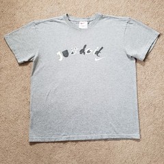 Vintage 90s Nike Just Do It Sz Large USA Made Mens BOXY Grey T-Shirt Spellout