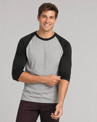 Gildan 5700 Heavy Cotton Raglan Baseball T-Shirt 3/4 Sleeve Tee Jersey XS-3XL