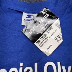 Vintage Starter Special Olympics Games Shirt Mens 2XL Blue Connecticut 1995 90s