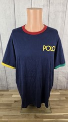 Polo Ralph Lauren Colorblock Ringer T Shirt Large Classic Fit Spellout VTG Style