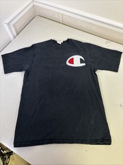 Vintage Champion Big Stitched Logo T-Shirt Heavyweight Medium