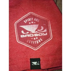 Bad Boy Pro Series MMA T Shirt Mens 2XL Red Heather Eyes Logo Short Sleeve UFC