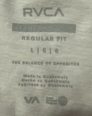 NWT RVCA Trespass Short Sleeve T-Shirt – Antique White Men’s Size Large. A1