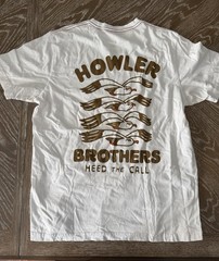 Howler Brothers T-Shirt Men’s Large Heed The Call Flocka Seagulls Storm White