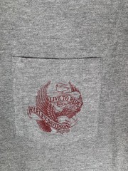 Harley-Davidson Shirt Mens Large Gray Pocket Speedway Concord NC Eagle NWOT