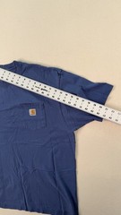 Carhartt Pocket T-Shirt Blue XL Regular Workwear Heavyweight Cotton Logo Tee