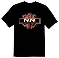 Worlds coolest Papa black or white tee