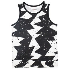 JORDAN PRINTED POOLSIDE TANK TOP MEN SIZE SMALL TO XL BLACK WHITE COMFORT STYLE