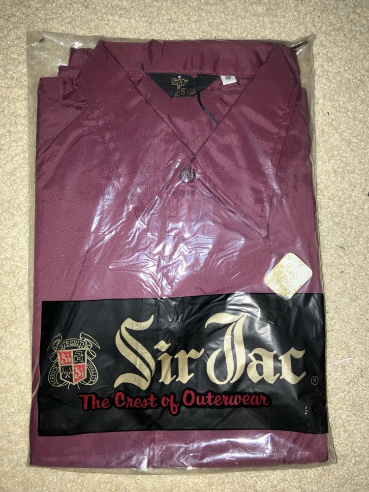 Vintage Sir Jac Coach Jacket Size medium Deadstock 70s New In Plastic Rare Og