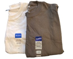 2 Gildan 100% Cotton T-shirts Adult size Large Blank