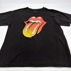 The Rolling Stones T-shirt Men M Black Graphic Print Logo .#46854