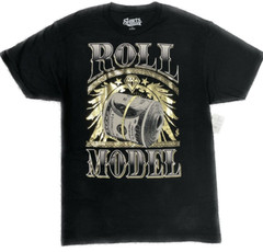 Men’s T Shirt – ROLL MODEL-100 DOLLAR BILL- 100% cotton Black New