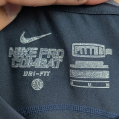 Nike Shirt Men’s M Navy Blue Pro Combat Dri-FIT Compression Athletic Training