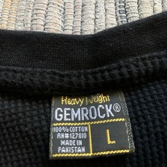 Vtg Gemrock Shirt Men’s Large Heavyweight Thermal 100% Cotton Crew Waffle Knit