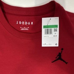 Jordan Jumpman Logo Graphic Print Crew Neck Short Sleeve T-Shirt Red Men’s XL