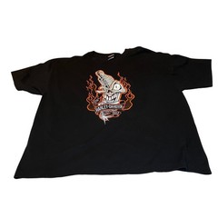 Harley-Davidson T-Shirt Mens 2XL Black Biker Edgy Spark Plug Skull Beaumont TX