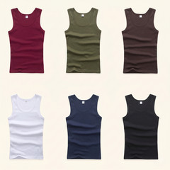 Men’s Sleeveless Breathable Fitness Vest Cotton Elastic Bodybuilding Tank Top
