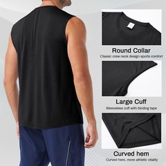 6Pack Mens Quick Dry Muscle Tank Top Gym Workout Sleeveless Shirt Gym Running