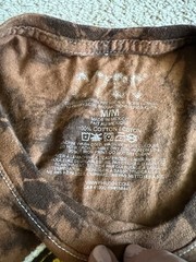 AC/DC Japan Tour 1981 Brown Tie Dye T-Shirt Mens Size Medium