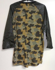 Winchester Men’s 3/4 Sleeve Synthetic Leather Cotton Camouflage Henley Shirt