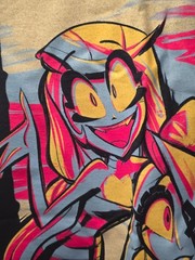 Official Hazbin Hotel (LARGE) CHARLIE VAGGIE “Beach” SHIRT L Limited Shark Robot