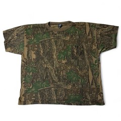 Vintage Ace Sportswear Trebark Camo Pocket T Shirt XXL Camoflage Made in USA