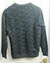 SLATE & STONE Long Sleeve Sweatshirt Camouflage Camo Men’s Large Gray Black