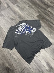 Y2K Hurley Spell Out Grunge Checkered Shoulder Hit T Shirt Sz XL