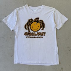 Vtg 90s St Thomas Smile Mon White T Shirt Medium Smiley Rasta Beach Funny Humor