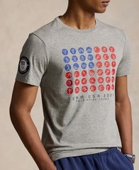 Polo Ralph Lauren T-Shirt Men’s Small Grey Heather Custom Slim Fit Team USA