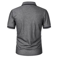 New Men’s Short Sleeve Polo Shirts Solid Color Casual T-shirt Summer Trendy