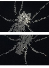 New Fashion Spider Rhinestones Summer Short Sleeve Luxury Men Streetwear T-Shirt