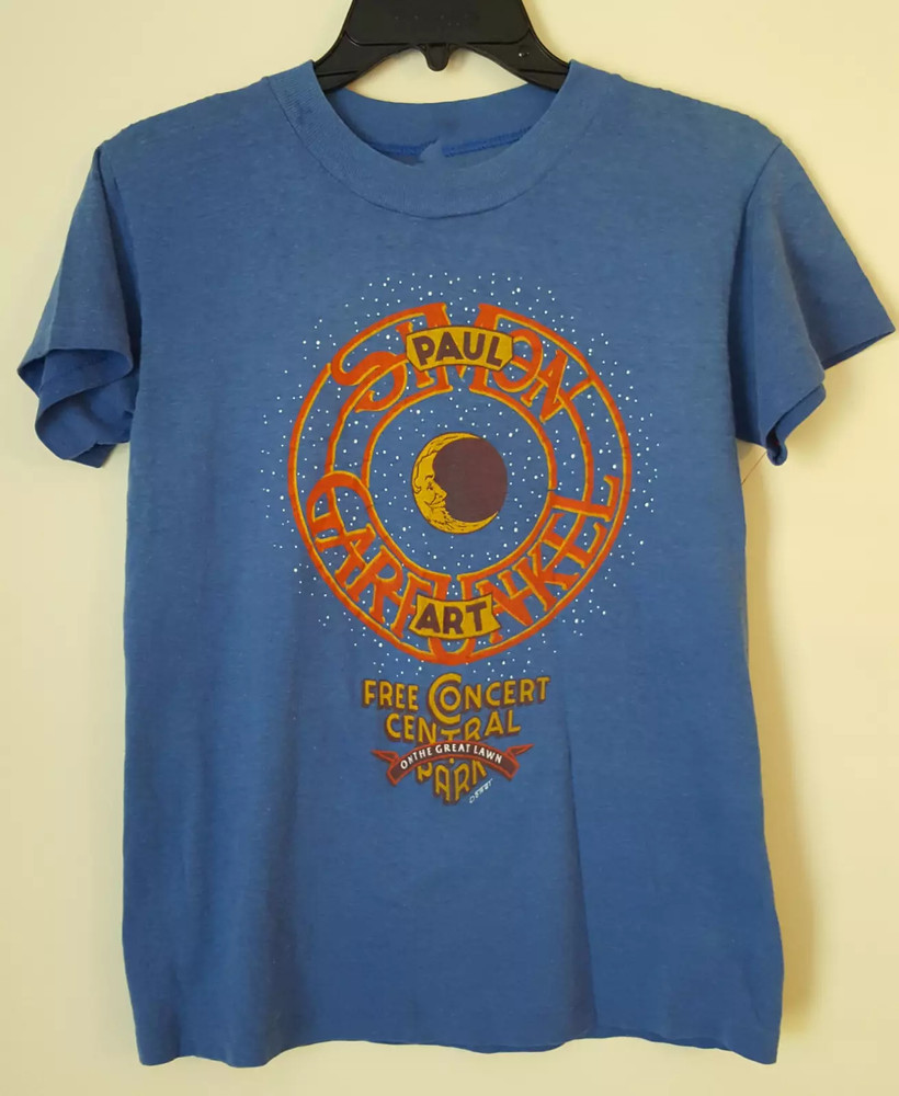 SIMON & GARFUNKEL Tour Free Concert Central T Shirt Full Size S-5XL