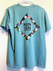 Ron Jon Surf Shop T-Shirt Mens Medium Aqua Pineapple Cocoa Beach Florida Graphic