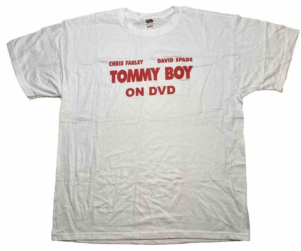 NEW Tommy Boy Vintage Movie Promo Chris Farley T-Shirt DVD XL 90’s Sealed Spade