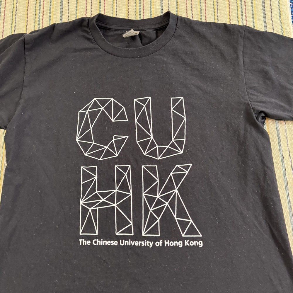 Chinese University Of Hong Kong Shirt Mens XL Black CUHK Exchange Student Tee