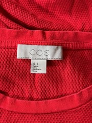 COS T Shirt Small Mens Red Textured Fabric Athletic Short Sleeve Tee