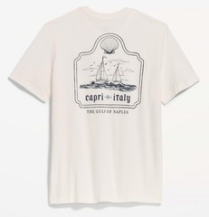 Old Navy Capri Italy Shirt Mens Large White Nautical Graphic Tee NEW $20 MSRP L