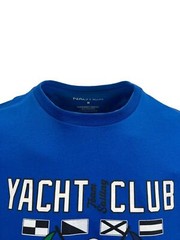Nautica Men’s Blue T-Shirt Yacht Club Graphic Tee (S08)