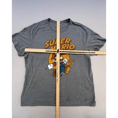 Super Mario Bros Graphic Tee Mens XXL Gray Heathered Retro Nintendo T-Shirt