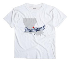 Simmesport Louisiana LA T-Shirt MAP