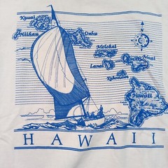 VTG Hawaii Travel Sailing Shirt 80s USA Made Stedman Tag Sz Md Storage Spots