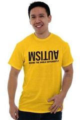 Autism Seeing The World Differently Awareness Adult Short Sleeve Crewneck Tee