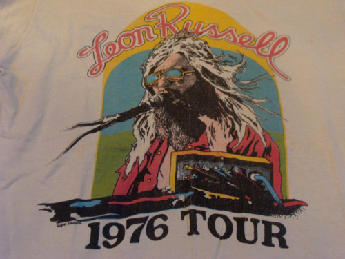 New Leon Russell 1976Tour Concert White Men S-234XL Cotton T-shirt