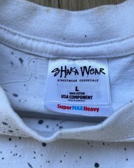 Shaka Wear Streetwear Essentials Graphic Tee L White Splatter Create Reality